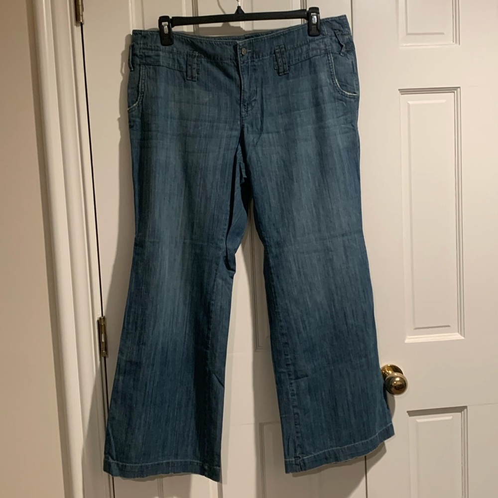 Women’s Plus Medium Washed Jeans with a Low Rise Waist - Picture 1 of 2